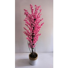 Rüzgar Çiçekçilik Rüzgar Yapay Çiçekçilik 30 x 30  cm  Krem Gold Saksıda Pembe Bahardalı Ağacı