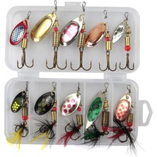 Zwinz 10X Lures Spinnerbait, Mücadele Kutusuyla Alabalık Lures Bass A (Yurt Dışından)