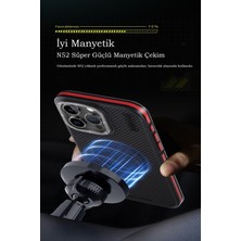 Peeq iPhone 15 Pro Max Kılıf Aramid 600D Kevlar Karbon Fiber Magsafe Kapak