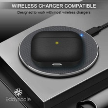 Eddyscale Apple Airpdos Gen 3 Tam Gövde Kılıfı, Kablosuz Şarjlı ve Ön LED Görünür Deri Kaplamalı (Yurt Dışından)