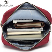 Eddyscale Su Geçirmez Seyahat Vintage Sırt Çantası, USB Şarj Portu ile Erkek Kadın 15.6 Inç Dizüstü Bilgisayar (Yurt Dışından)