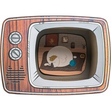Fugar Tv Için Tırmalama Tahtası Karton Catnipli Oluklu Ev (Yurt Dışından)