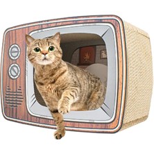 Fugar Tv Için Tırmalama Tahtası Karton Catnipli Oluklu Ev (Yurt Dışından)