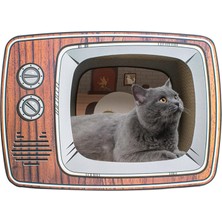 Fugar Tv Için Tırmalama Tahtası Karton Catnipli Oluklu Ev (Yurt Dışından)