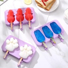 Yaci Shop S Tarzı Silikon Dondurma Kalıp Popsicle Kalıpları Buz Küpü Tepsi Dıy Ev Yapımı Karikatür Dondurma Popsicle Ice Pop Maker Kalıp ile Sopa (Yurt Dışından)