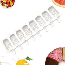 Yaci Shop Beyaz-F Tarzı 8 Boşluk Silikon Popsicle Kalıp Çizgili Dondurma Bar Yapımcıları Dıy Kithchen Ev Yapımı Lolly Kalıpları Küçük Elmas Buz Kalıpları (Yurt Dışından)