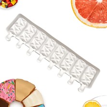 Yaci Shop Beyaz-F Tarzı 8 Boşluk Silikon Popsicle Kalıp Çizgili Dondurma Bar Yapımcıları Dıy Kithchen Ev Yapımı Lolly Kalıpları Küçük Elmas Buz Kalıpları (Yurt Dışından)