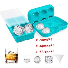 Yaci Shop Şeffaf Stil 1 Takım Licone Ice Cube Maker Formu Buz Şekeri Kek Puding Çikolata Kalıpları Dıy Viski Kokteyli Kolay Çıkan Buz Küpü Tepsileri Kalıpları (Yurt Dışından)