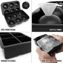 Yaci Shop Şeffaf Stil 1 Takım Licone Ice Cube Maker Formu Buz Şekeri Kek Puding Çikolata Kalıpları Dıy Viski Kokteyli Kolay Çıkan Buz Küpü Tepsileri Kalıpları (Yurt Dışından)