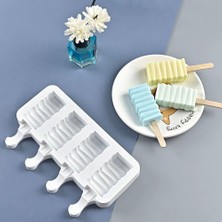 Yaci Shop 4 Hücre D Stili Silikon Dondurma Kalıbı Dıy Ev Yapımı Popsicle Kalıpları Dondurucu 4 Hücre Küçük Boy Buz Küpü Tepsi Popsicle Varil Yapımcıları Pişirme Araçları (Yurt Dışından)