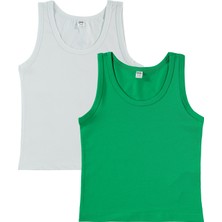 Civil Boys Erkek Çocuk 2'li Atlet Set Yeşil-Beyaz