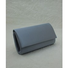 Sh Poly1 Saten Platin Abiye Çanta Clutch Portföy Askılı Omuz ve El Çantası