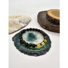 NBS Beautiful Naturel Stones Sitrin ( Para ) , Gold Obsidyen ( Mantık ) Çok Kaliteli Doğal Taş Bileklik 8 mm PARAMANTIK520