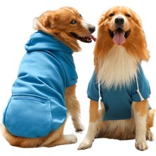 Wwsj Büyük, Orta ve Küçük Köpekler, Köpekler ve Kediler Için Polar Fermuarlı Cepli Sweatshirtler (Yurt Dışından)