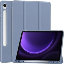 Bochera Samsung Galaxy Tab S9 Fe Deri Kılıf Üç Katlı Stant Kalem Yuvası Tablet Kapağı (Yurt Dışından)