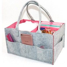 Shanhua Shop Mavi Stil Keçe Kumaş Saklama Çantası Katlanabilir Bebek Büyük Boy Bezi Caddy Değişen Masa Organizatör Oyuncak Depolama Sepeti Araba Organizatör (Yurt Dışından)