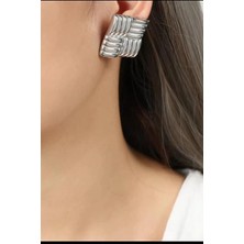 By Zeyna Aksesuar Kadın Vip Seri Özel Tasarım Marka Küpe Seti