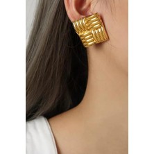 By Zeyna Aksesuar Kadın Vip Seri Özel Tasarım Marka Küpe Seti