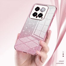 LR Joyful Xiaomi 14 Hassas Kesme Gradyan Glitter Tpu Cep Telefonu Kılıfı Arka Koruyucu Kapak (Yurt Dışından)