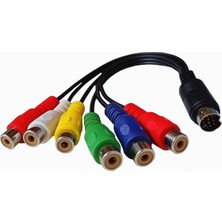 Galaxxy S-Video - Dişi Rgb 6 Rca 10 Pin Din S-Video Erkek Komponent Kablosu (Yurt Dışından)