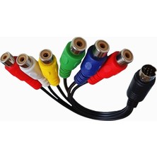 Galaxxy S-Video - Dişi Rgb 6 Rca 10 Pin Din S-Video Erkek Komponent Kablosu (Yurt Dışından)