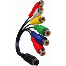 Galaxxy S-Video - Dişi Rgb 6 Rca 10 Pin Din S-Video Erkek Komponent Kablosu (Yurt Dışından)