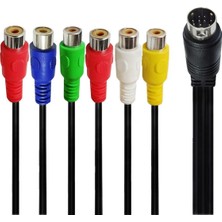 Galaxxy S-Video - Dişi Rgb 6 Rca 10 Pin Din S-Video Erkek Komponent Kablosu (Yurt Dışından)