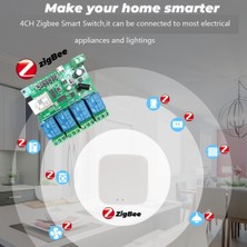 Internet Zigbee Tuya Akıllı 4ch Röle Modülü DC5V 7-32V RF433MHZ Uzaktan Kumanda Işık Anahtarı Alexa Google Home ile Çalışmak (Yurt Dışından)