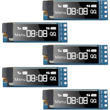 Internet Parça I2C Ekran Modülü 0.91 Inç I2C OLED Ekran Modülü I2C OLED Ekran Sürücüsü Dc 3.3V-5V(BEYAZ Işık) (Yurt Dışından)