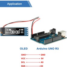 Internet Parça I2C Ekran Modülü 0.91 Inç I2C OLED Ekran Modülü I2C OLED Ekran Sürücüsü Dc 3.3V-5V(BEYAZ Işık) (Yurt Dışından)