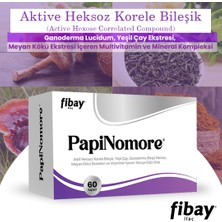 Fibay 6 Kutu Papinomore 60 Kapsül (Aktive Heksoz Korele Bileşik, Ganoderma, Yeşil Çay Ekstresi Içeren Multivitamin ve Mineral Kompleksi)