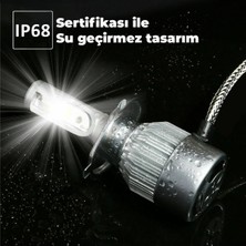 C9 Renault Megane 1 (1999-2003) Ile Uyumlu Sis LED Xenon Far Ampulü: Şimşek Etkili