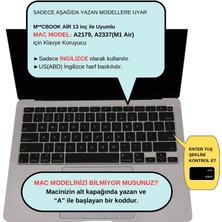 McStorey Macbook Air M1 Klavye Kılıfı US(ABD) İngilizce Harf Baskı A2179 A2337 ile Uyumlu