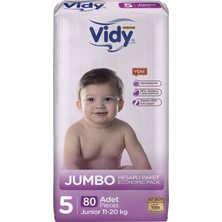 Vidy 5 Numara Bebek Bezi Junior Premium 80 Adet 40 x 2 Paket  11-20 kg