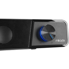 Mikado MD-69S Siyah 3WX2 LED Işıklı Multimedia Soundbar Speaker