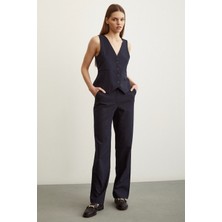 Never More  Klasik Boru Paça  Pantolon Lacivert