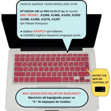 McStorey Arapça Klavye Macbook Air Pro Klavye Koruyucu UStip (ESKİ USB'Lİ MODEL 2008/2017) ile Uyumlu