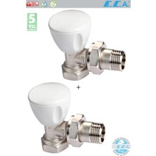 E.C.A Eca 1/2 Köşe Radyatör Valfi 2 Adet Rv3 Petek Havlupan Vanası  602120641