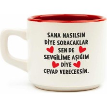 Palto Tasarım Sevgilime Aşığım Diye Cevap Vereceksin Beyaz Venüs Kupa - Hediye Seramik Kupa