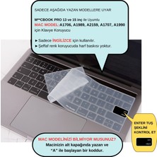 McStorey Macbook Pro Klavye Koruyucu US(ABD) İngilizce Baskı A1706 1989 2159 A1707 1990 Uyumlu