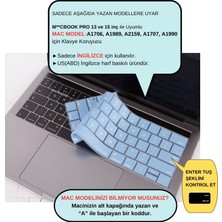 McStorey Macbook Pro Klavye Koruyucu US(ABD) İngilizce Baskı A1706 1989 2159 A1707 1990 Uyumlu