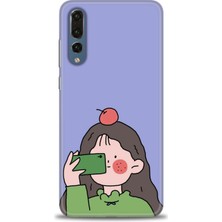 gmotp Huawei P20 Pro Kılıf Hd Baskılı - Yeşil Kız