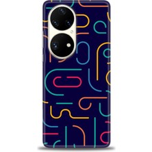 gmotp Huawei P50 Pro Kılıf Hd Baskılı - Renkli Çubuklar