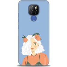 gmotp General Mobile Gm 20 Kılıf Hd Baskılı - Beyaz Saçlı Kız