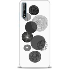 gmotp Huawei Y8P Kılıf Hd Baskılı - Siyah Daire