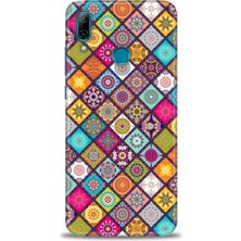 gmotp Huawei P Smart 2019 Kılıf Hd Baskılı - Renkli Mozaik