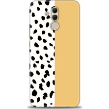 gmotp Huawei Mate 20 Lite Kılıf Hd Baskılı - Sarı ve Puantiye