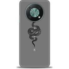 gmotp Huawei Nova Y90 Kılıf Hd Baskılı - Siyah Yılan