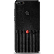 gmotp Huawei Y7 2018 Kılıf Hd Baskılı - Kibrit Çöpleri