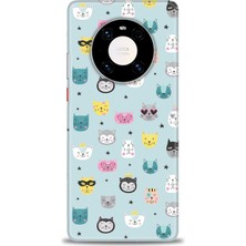 gmotp Huawei Mate 40 Pro Kılıf Hd Baskılı - Cats